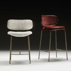 Sgabello da banco Natalia bianco*Black Tie New