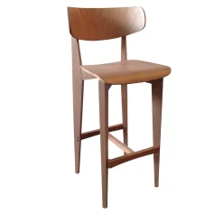 Sgabello da bar Ksenia in faggio di Massimo Iosa Ghini*Livoni 1895 New