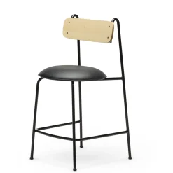 Sgabello da bar Lena Sg-65 nero e frassino naturale di Designerd*Chairs & More New