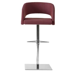 Sgabello da bar Major B bordeaux con base quadrata*Sitia New