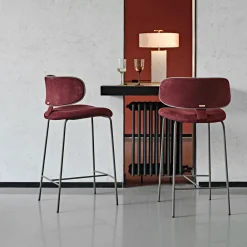 Sgabello da bar Natalia Red*Black Tie Online