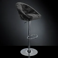 SGABELLO DA BAR RUSTY IN VELLUTO NERO*VGnewtrend Hot