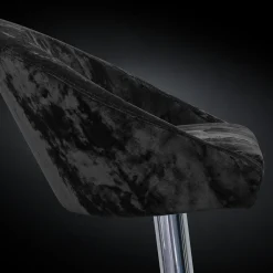 SGABELLO DA BAR RUSTY IN VELLUTO NERO*VGnewtrend Hot