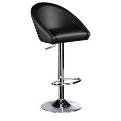 SGABELLO DA BAR RUSTY IN PELLE NERA*VGnewtrend Hot