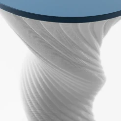 Sgabello e Tavolino Mini Tork Attorcigliato Bianco*Elli