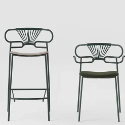 Sgabello Genoa verde e bianco di Cesare Ehr*TrabA' Hot