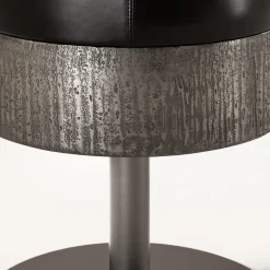 Sgabello girevole Amelie in pelle nera*Laura Meroni Sale