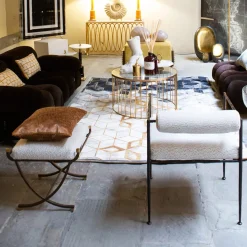 Sgabello in Ferro Urban con Cuscino Imbottito*Bronzetto Hot