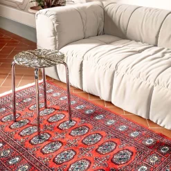 Sgabello in metallo intrecciato placcato argento*Caspal New