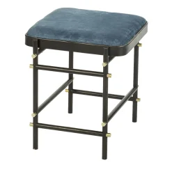 Sgabello in tessuto Blossom Float e ottone nero*Bronzetto Clearance