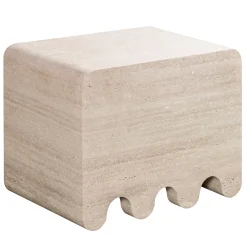 Sgabello in travertino bianco Ossicle*Giobagnara Discount