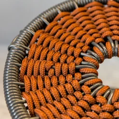 Sgabello Le Rossette Piccolo Ruggine*Impagliando