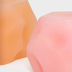 Sgabello Lithos III in resina rosa*Delvis Unlimited Best