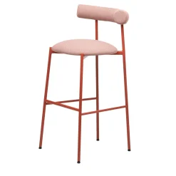 Sgabello Pampa SG-80 rosa chiaro e rosso mattone di Studio Pastina*Chairs & More