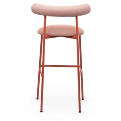 Sgabello Pampa SG-80 rosa chiaro e rosso mattone di Studio Pastina*Chairs & More