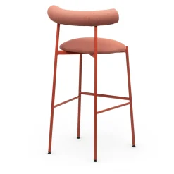 Sgabello Pampa SG-80 rosa e rosso mattone di Studio Pastina*Chairs & More Best