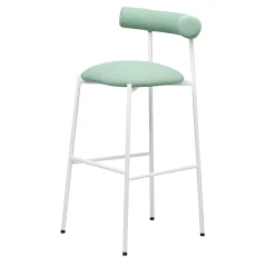 Sgabello Pampa SG-80 verde salvia e bianco di Studio Pastina*Chairs & More Clearance