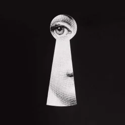 Sgabello Serratura Nero*Fornasetti Clearance