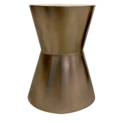 Sgabello Taburet in Legno con Finitura Oro*Cesare Ferrari Atelier Outlet