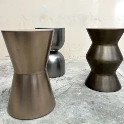 Sgabello Taburet in Legno con Finitura Oro*Cesare Ferrari Atelier Outlet