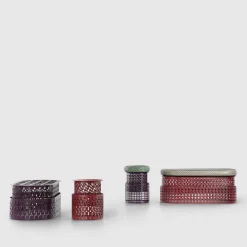 Sgabello Trame piccolo rotondo rosso*Da A Sale