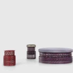 Sgabello Trame piccolo rotondo rosso*Da A Sale