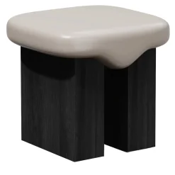 Sgabello Wax in legno lucido e noce scuro tinto di Artefatto Design Studio*Secolo Sale