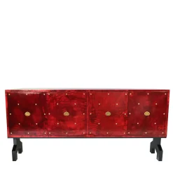 Sideaboard rosso a 4 porte*Luca Polato Hot