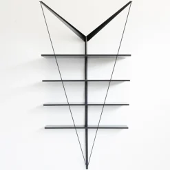 Sistema di Mensole da Parete Angelo Necessario in Acciaio Nero*Paolo Pallucco Online