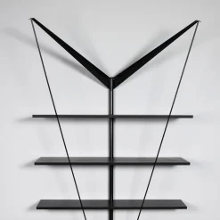 Sistema di Mensole da Parete Angelo Necessario in Acciaio Nero*Paolo Pallucco Online