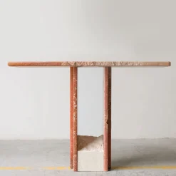 SSC103-2 Consolle in marmo Travertino Rosso*Stone Stackers Online