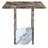 SST013-3 Tavolino in marmo grigio invisibile e marrone Toffee*Stone Stackers Discount
