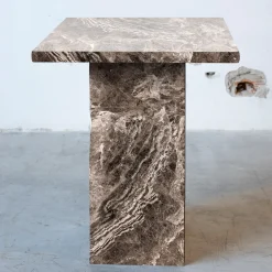 SST013-3 Tavolino in marmo grigio invisibile e marrone Toffee*Stone Stackers Discount