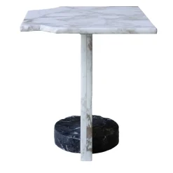 SST022 Tavolino in marmo squadrato Calacatta Oro*Stone Stackers Outlet