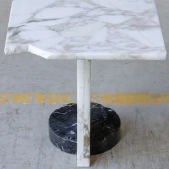 SST022 Tavolino in marmo squadrato Calacatta Oro*Stone Stackers Outlet