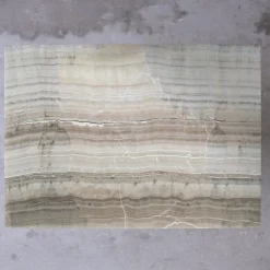 SST016-4 Tavolino invisibile in marmo avorio e onice velluto*Stone Stackers Clearance