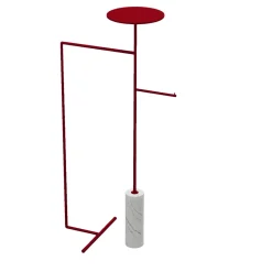 Stelo Appendiabiti bianco Carrara e rosso con supporto*Nunzia Ponsillo New