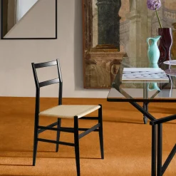 Superleggera di Gio Ponti - Seduta in frassino nero e canna d'India*Cassina Best
