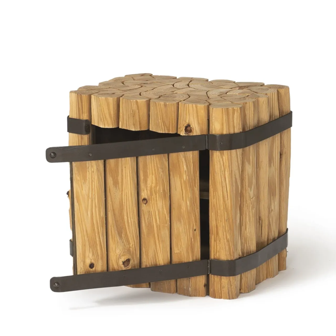 Taglialegna Comodino in legno e ferro*Valentina Bernardi Hot