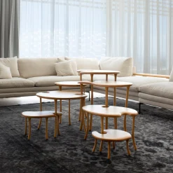 Tavo B Set di tavoli modulari a 7 pezzi in edizione limitata di Giuliano-Fukuda*Orografie Best