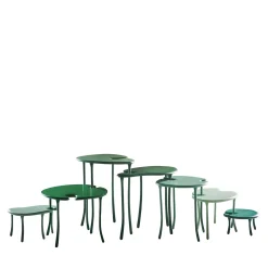 Tavo B Set di tavoli modulari verdi a 7 pezzi in edizione limitata di Giuliano-Fukuda*Orografie Outlet