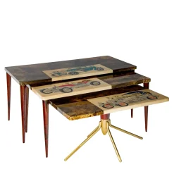 Tavolini della collezione Tura di Aldo Tura e Alessandro Mendini*Extroverso Hot