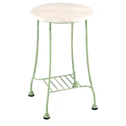 Tavolino alto in acciaio inox verde per esterni Bamboo*Officina Ciani