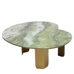 Tavolino alto Monet verde e oro*Pollini Home Discount