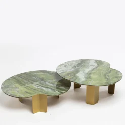 Tavolino alto Monet verde e oro*Pollini Home Discount
