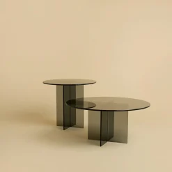 Tavolino Amami in Vetro Fumè*Lebanto Discount