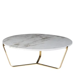 TAVOLINO BASSO DOLOMITI IN MARMO BIANCO NEW CALACATTA*VGnewtrend Best