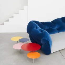 Tavolino Basso Snake 5 Multicolore in Acciaio di Carlo Contin #2*Meritalia