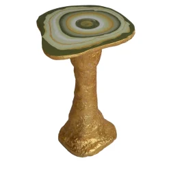 Tavolino Charles in Legno Verde Scuro e Oro*Cupioli Clearance