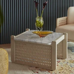 Tavolino con piano in marmo Raquette 183 di Cristina Celestino*Billiani 1911 Online